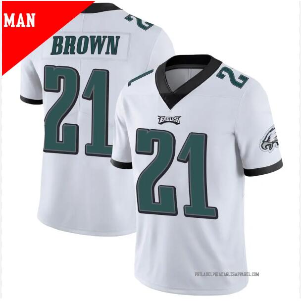 Men Philadelphia Eagles21 Sydney Brown Limited White Vapor 2024 Nike NFL jersey->nfl t-shirts->Sports Accessory